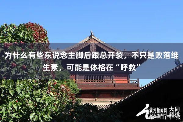 为什么有些东说念主脚后跟总开裂，不只是败落维生素，可能是体格在“呼救”